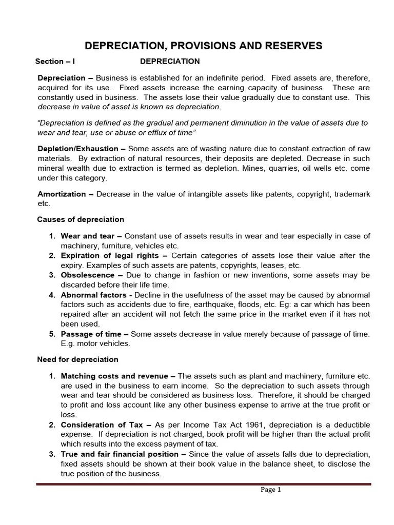 Depreciation PDF Depreciation Expense