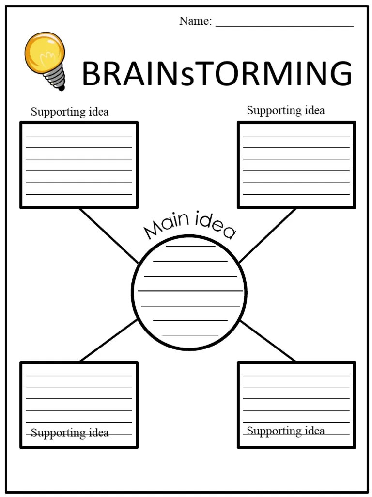 Brainstorm Worksheet | PDF