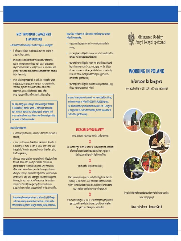 Working in Poland Information For Foreigners PDF