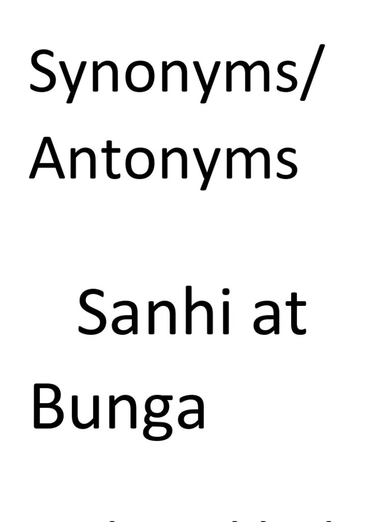 Synonyms PDF