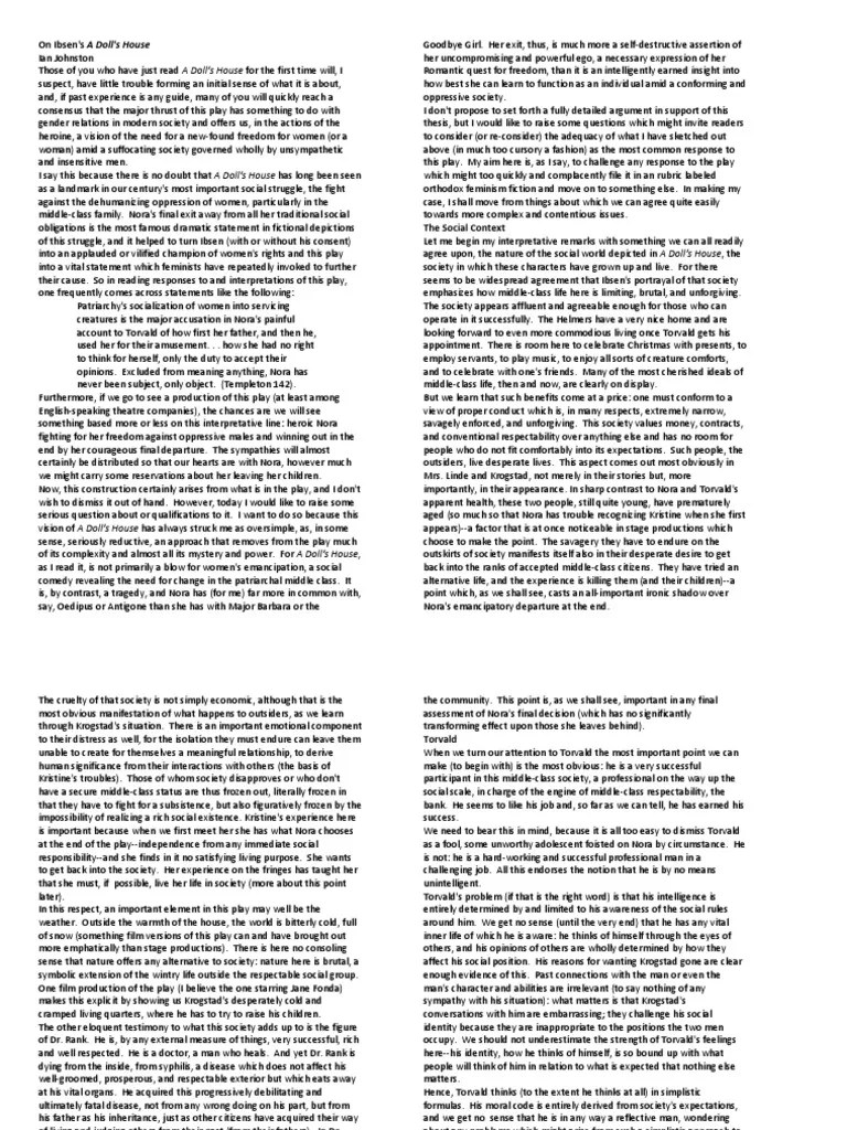 FREE A Dolls House PDF Book by Henrik Ibsen (1879).