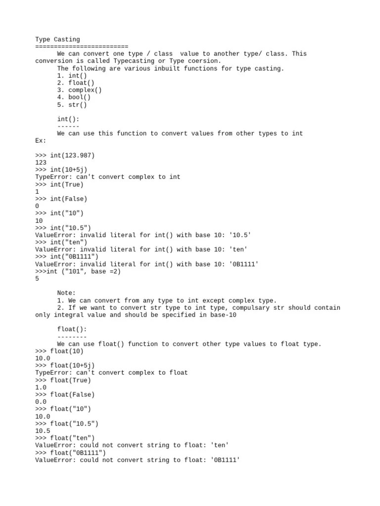 Day 20 Type Conversion PDF Boolean Data Type Computer Data
