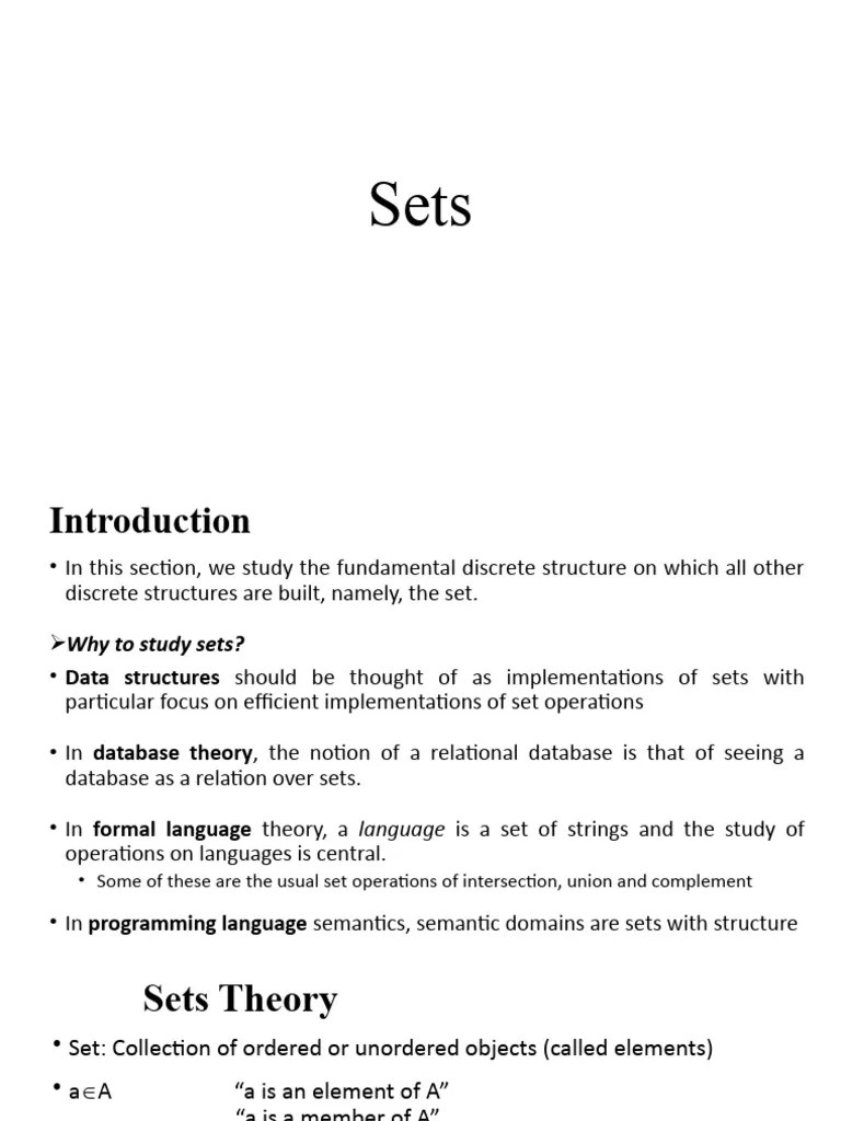 4 Sets PDF Empty Set Set (Mathematics)