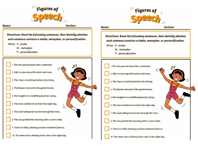 Figure of Speech Quiz PDF