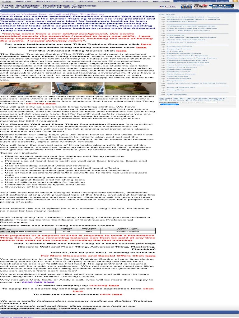 Learn Tiling Learn To Tile DIY Tiling Basic Tiling The Builder Training Centre