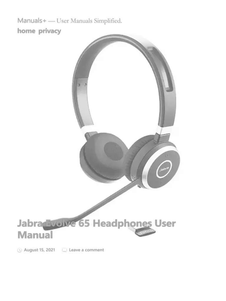 Jabra Evolve 65 User Manual | PDF