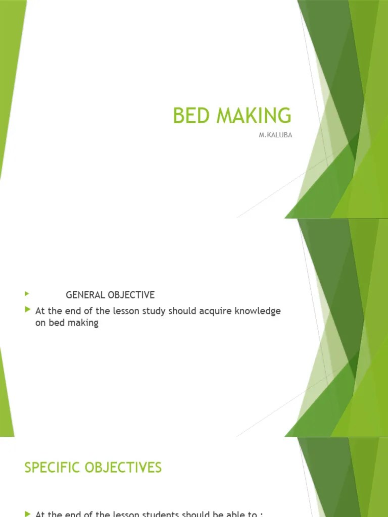 Bed Making PDF Bed