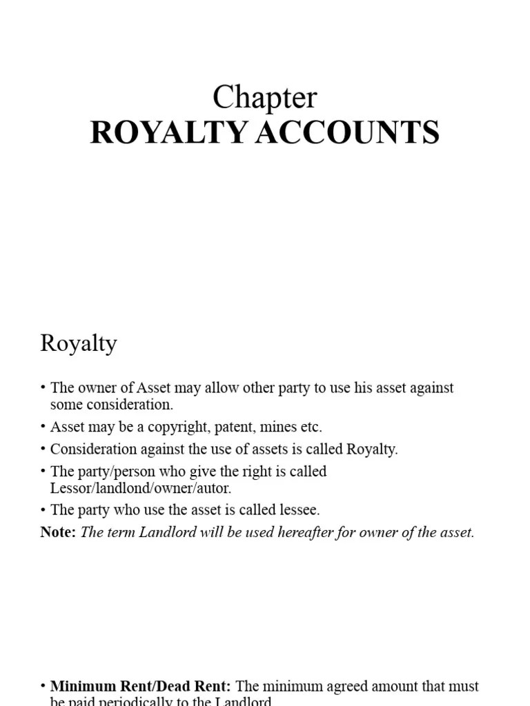 Royalty Accounts PDF Lease Royalty Payment