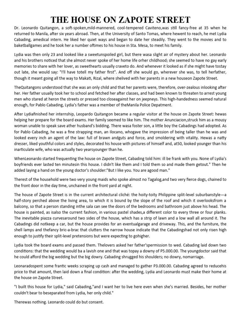 The House On Zapote Street PDF