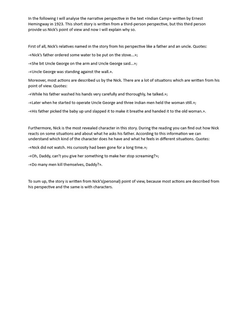 Analysis of The Narrative Perspective PDF