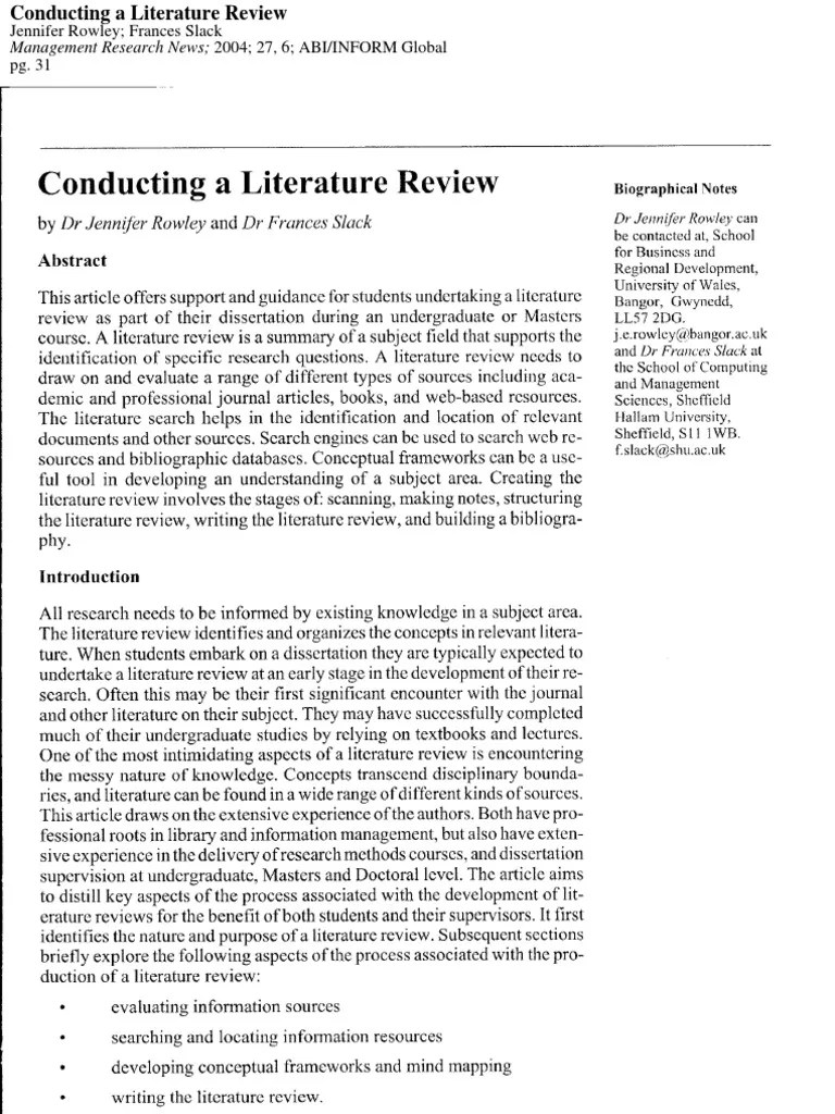 Literature Review Article