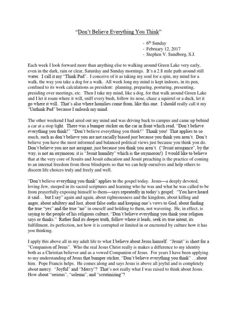 Unpacking "Don't Believe Everything You Think" PDF
