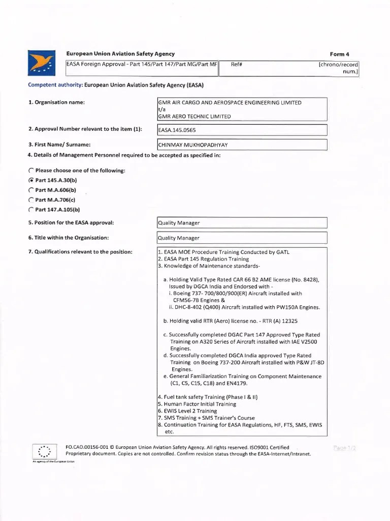 EASA Form 4. PDF