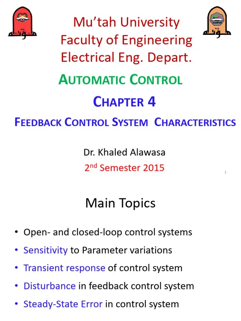 Chapter_4_Feedback Control System Characteristics_W2015 PDF