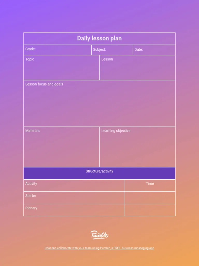 Daily Lesson Plan Template1 PDF