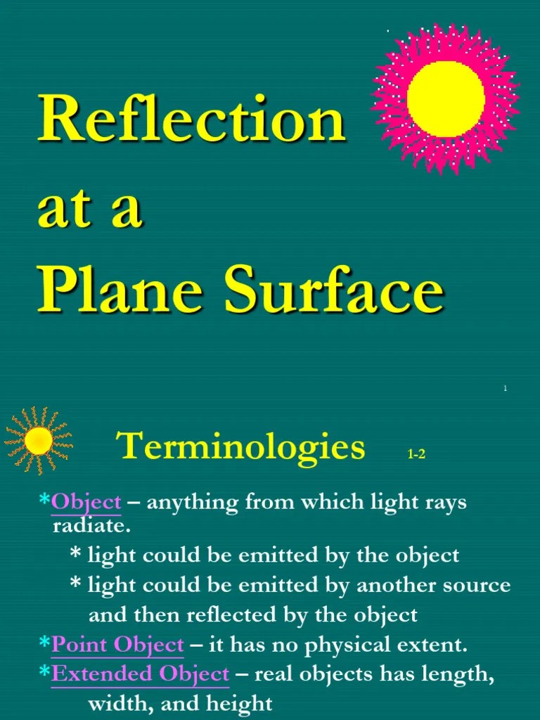 Plane Mirror Reflection Physics PDF Mirror Reflection (Physics)