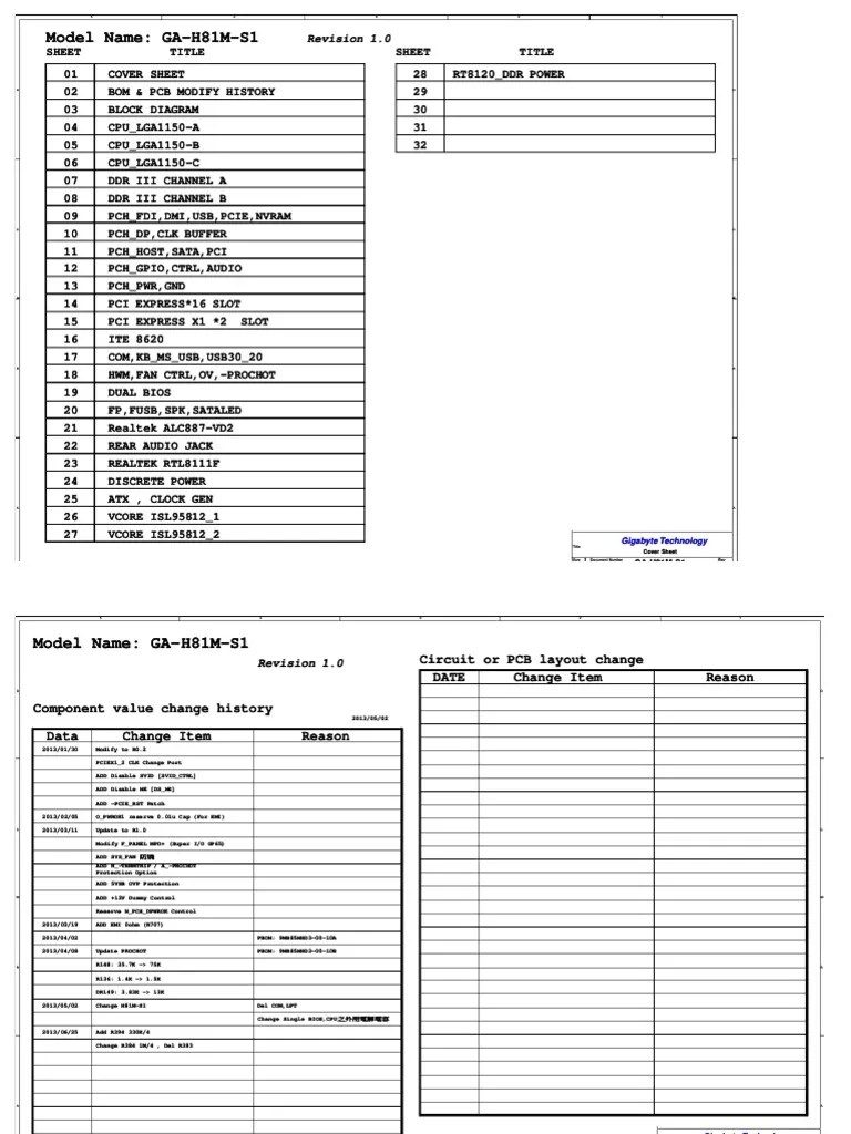h81m s1 Schematic | PDF | Electronics | Computer Hardware