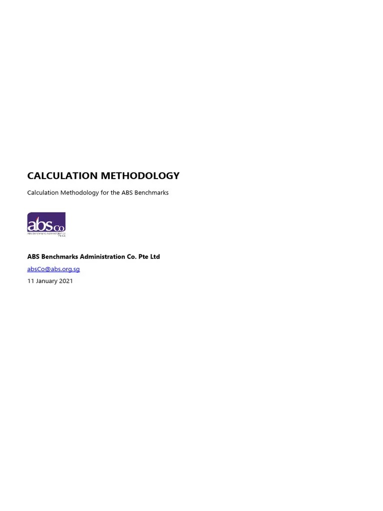 Calculation Methodology Abs Benchmarks Download Free PDF Swap