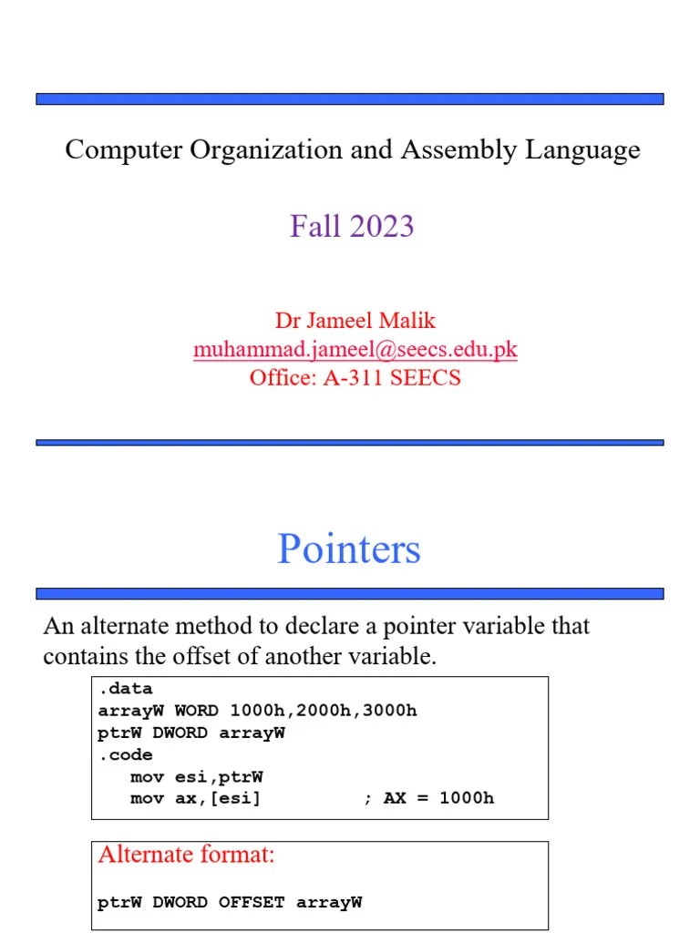 Learning Assembly Language Part 5 Pointer and Loop Instruction
