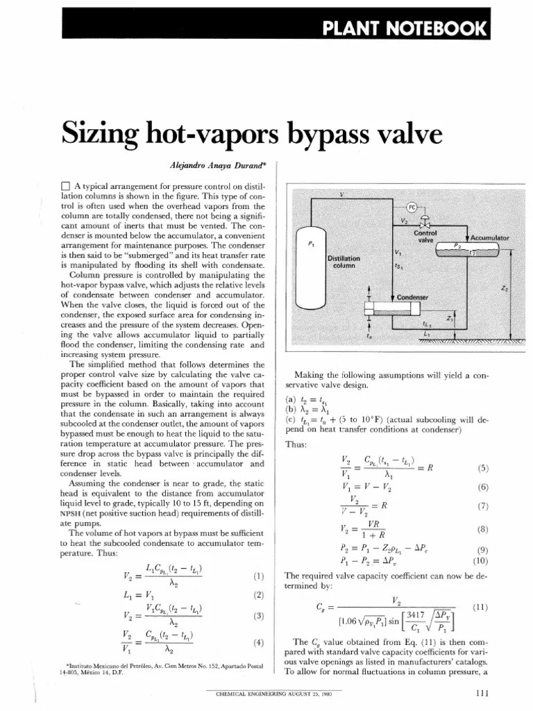 Hot Vapor Bypass Valve PDF