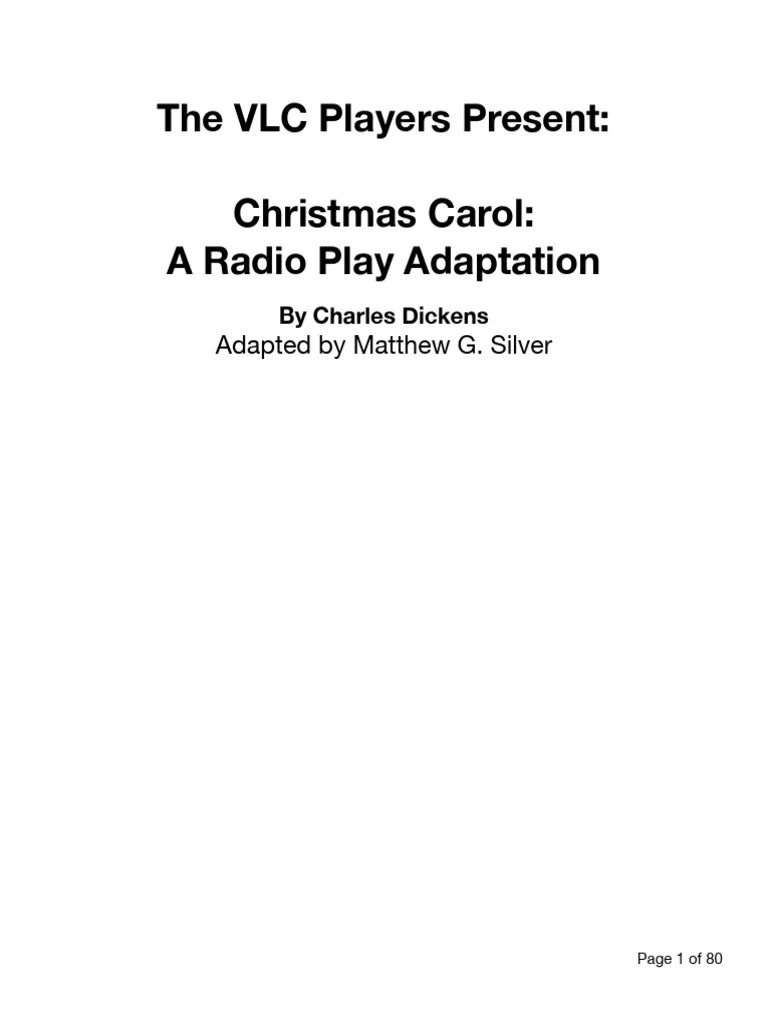 Christmas Carol Script PDF Jacob Marley Ebenezer Scrooge