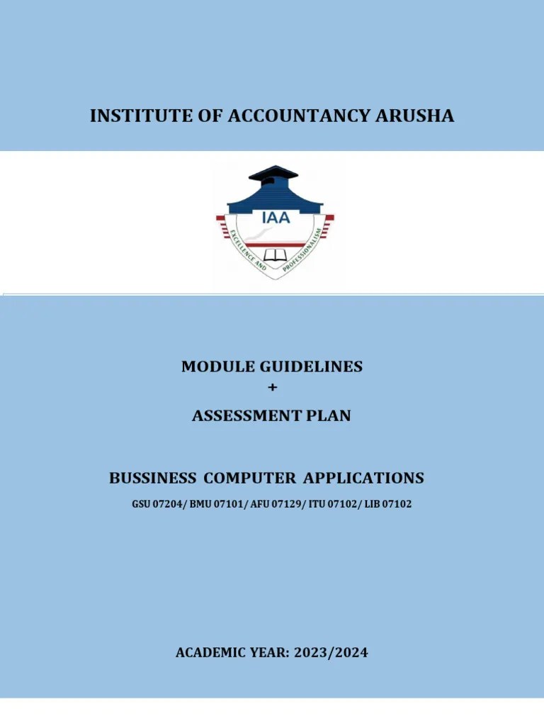 Business Computer Application Updated Module Guideline PDF