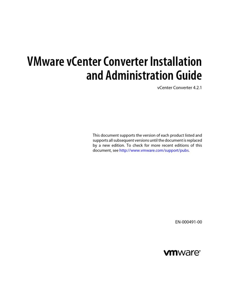 VSP VCC 421 Admin Guide PDF Virtual Machine Operating System