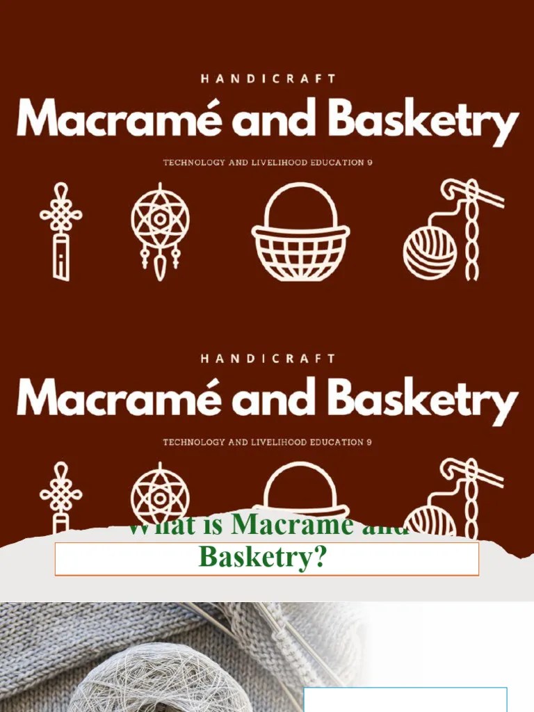 Macrame and Basketry g9 g10 PDF Basket Weaving Crafts