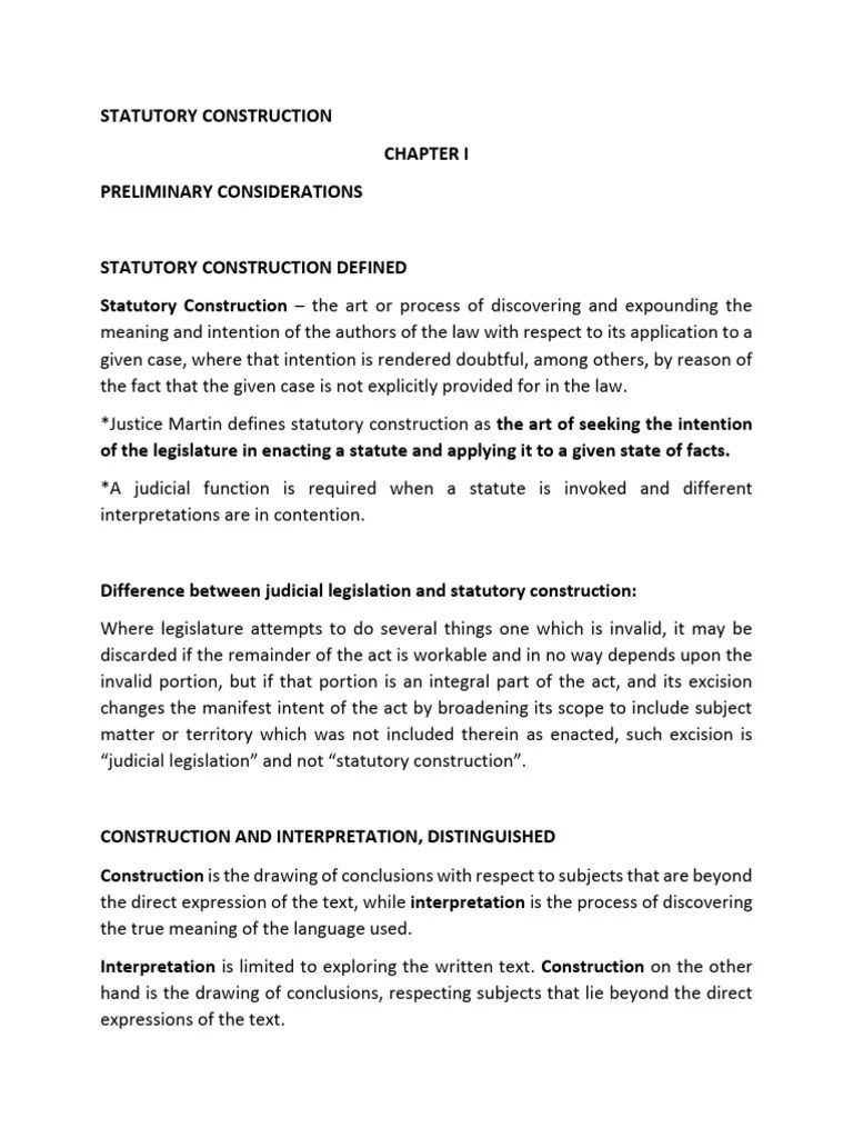Stat Con Reviewer 1 5 PDF Statutory Interpretation Bill (Law)