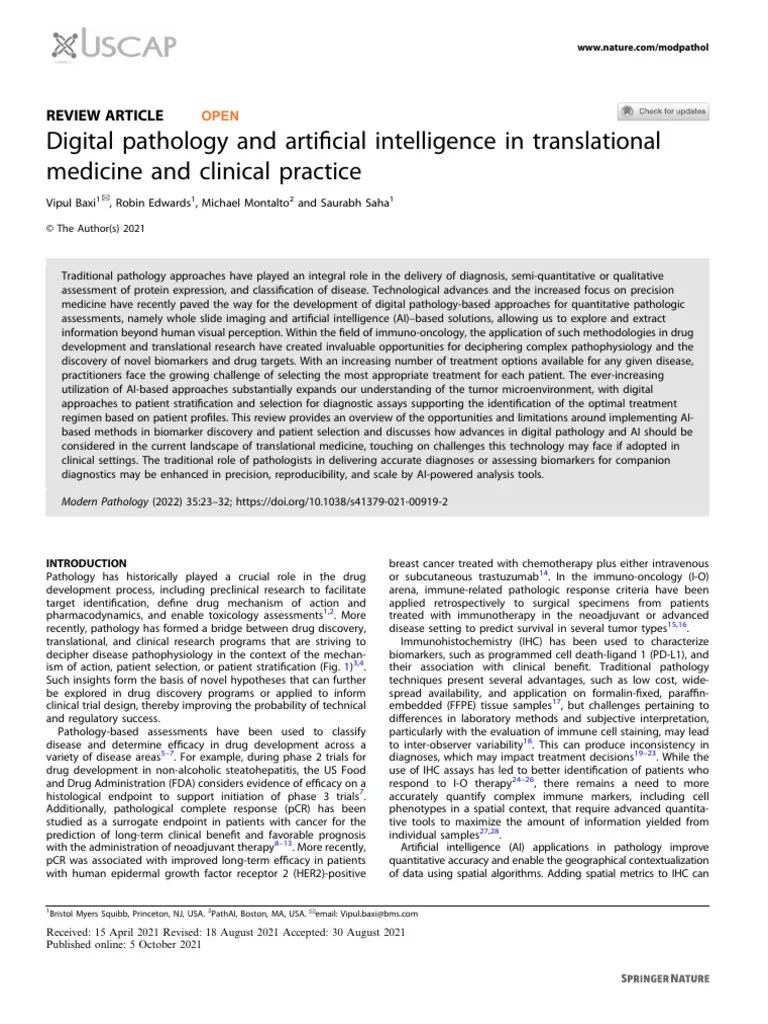Paper on AI and Translational Research PDF Deep Learning Machine