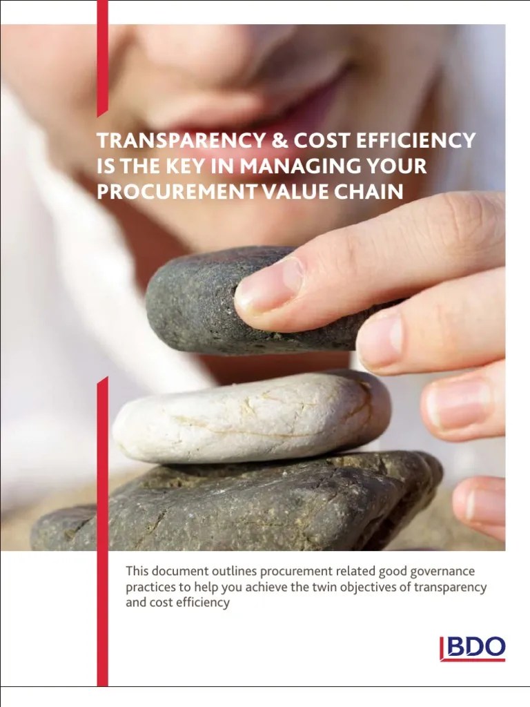 Transparency & Cost Efficiency is the Key in Managing Your Procurement