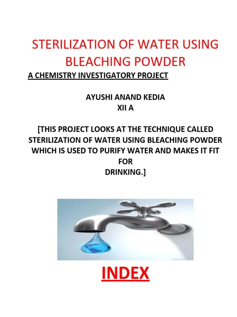 STERILIZATION_OF_WATER_USING_BLEACHING_P PDF Water Purification
