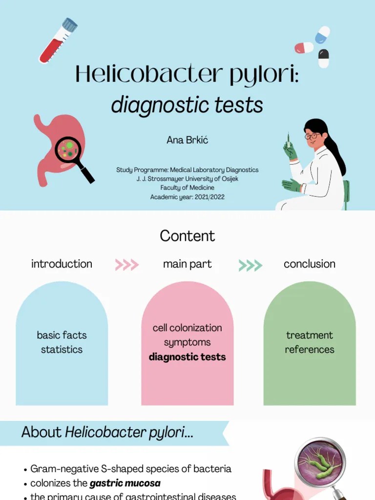 Helicobacter Pylori Diagnostic Tests PDF Health Care Gastroenterology