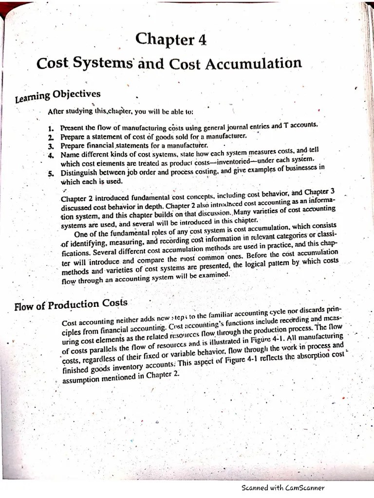 Chapter 04, Cost System and Cost Accumulation. PDF