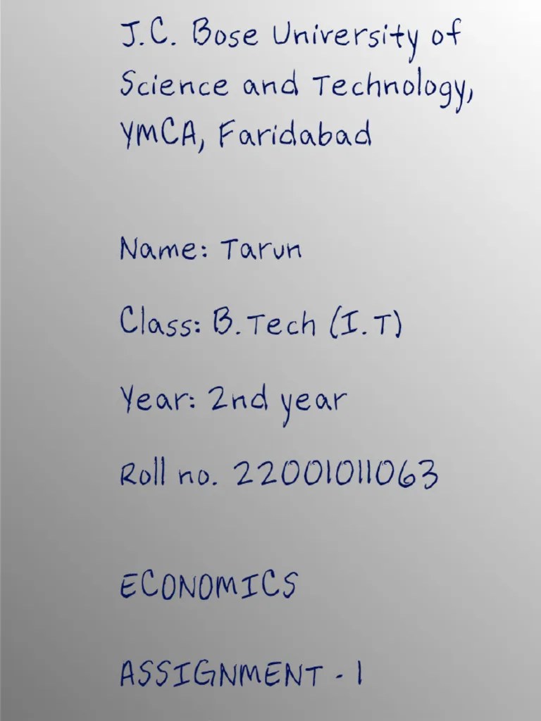 Economics Case Study PDF