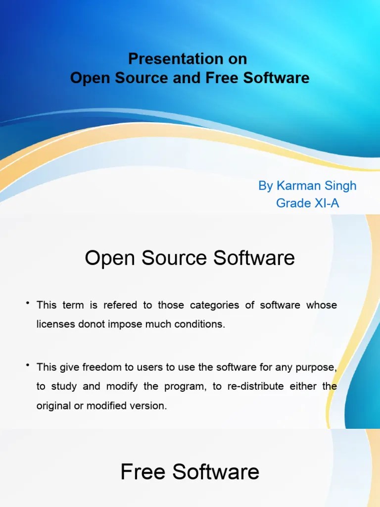 Open Source Software PDF Free Software Proprietary Software