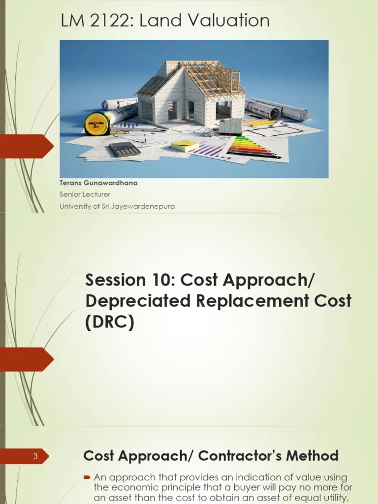 BE 441806Cost Approach PDF Depreciation Real Estate Appraisal
