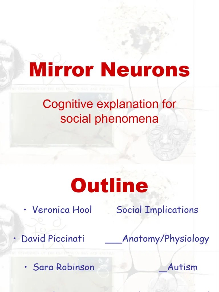 Mirror Neurons PDF Theory Of Mind Autism Spectrum