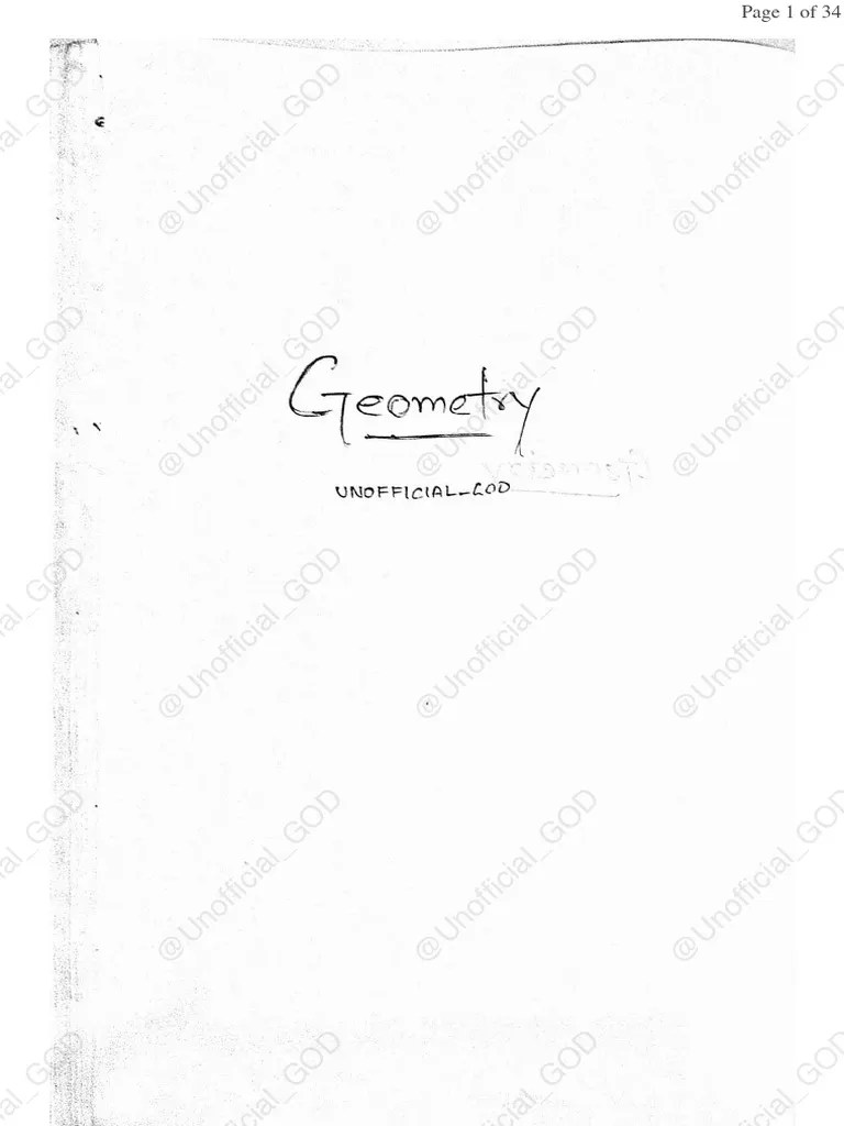 Geometry Notes For Competition Exams PDF