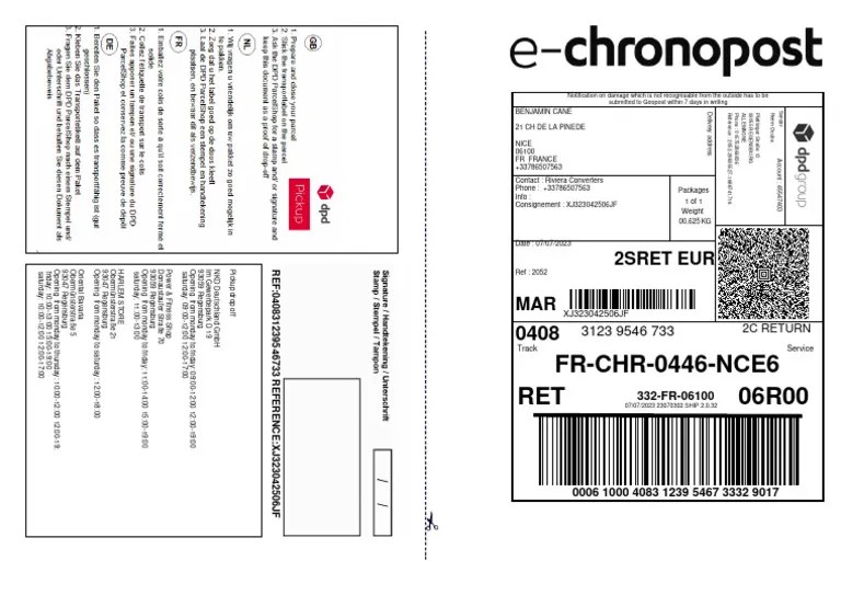 Return Label PDF Service Industries