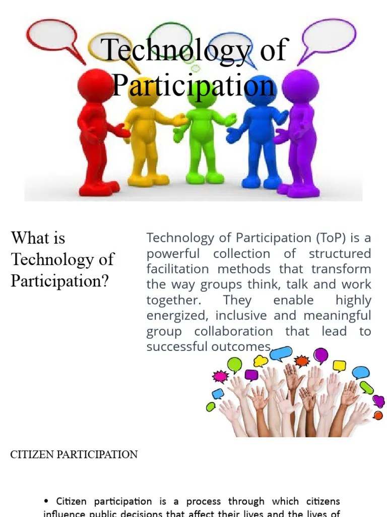 Technology of Participation PDF Public Participation Facilitator