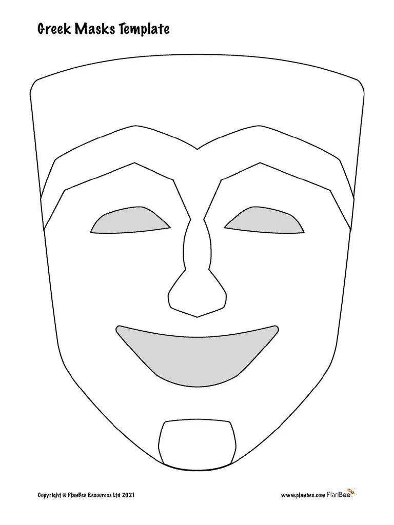 Greek Mask Template PDF