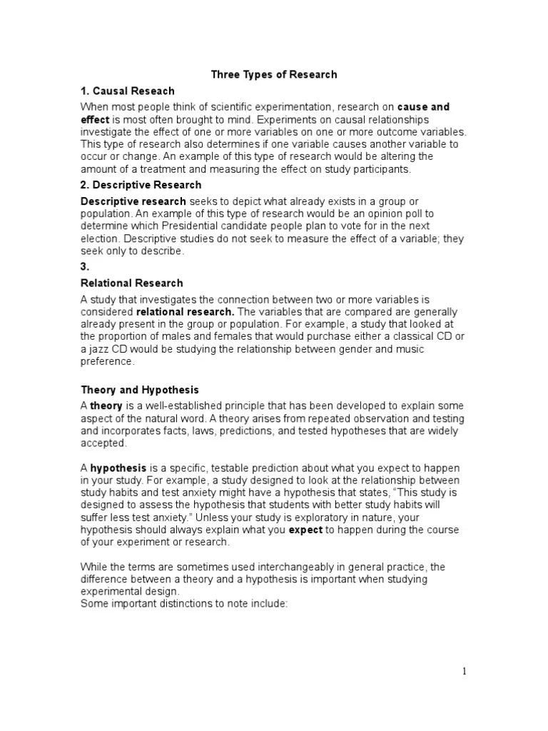 Three Types of Research Experiment Correlation And Dependence