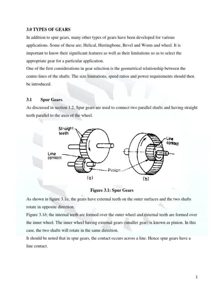 3 TYPES OF GEARS & Gear Trains PDF Gear Classical Mechanics