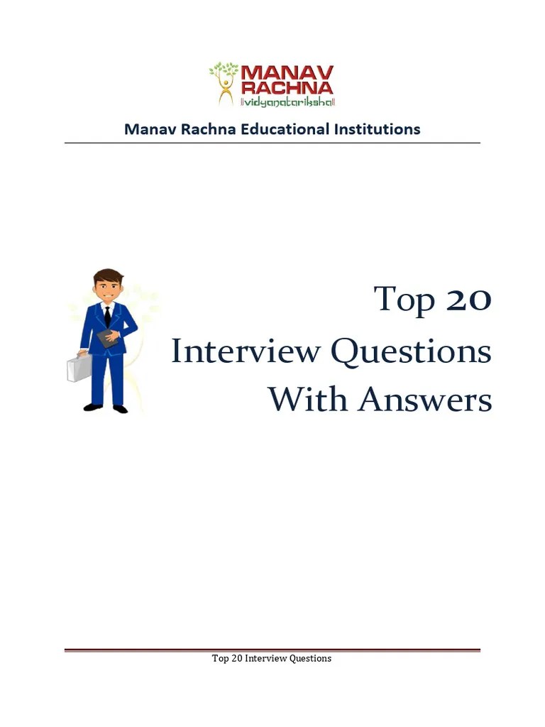 Top 20 Interview Questions With Suggested Aswers 1 PDF Leadership Communication
