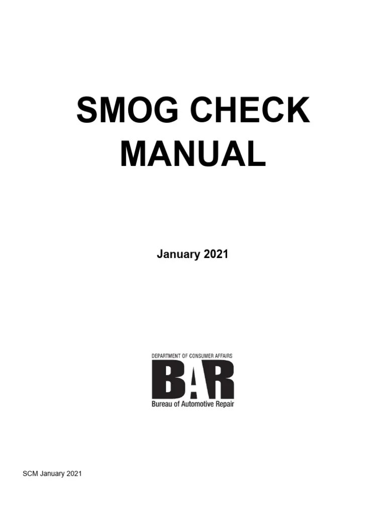 Smog Check Manual PDF Exhaust Gas Diesel Engine