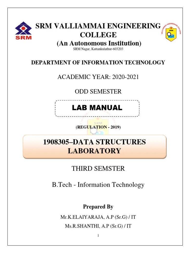 Data Structures Lab Manual PDF Queue (Abstract Data Type) Engineering