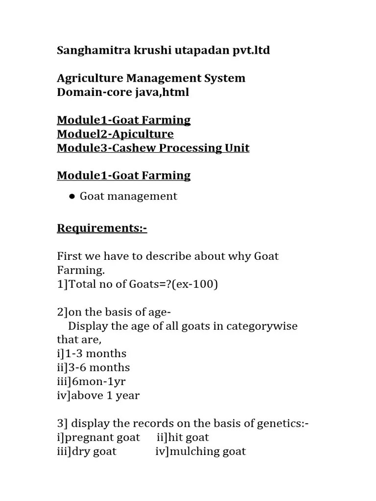 Agriculture Management System Download Free PDF Employment Agriculture