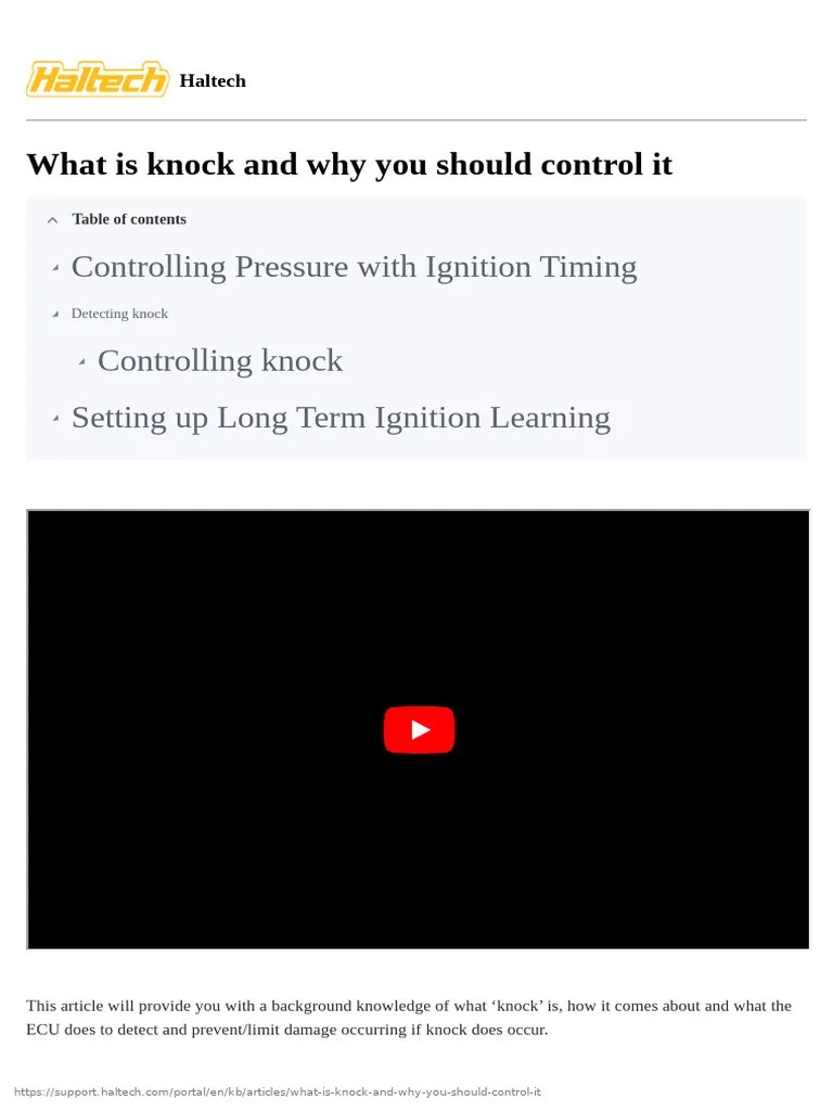 What Is Knock and Why You Should Control It PDF