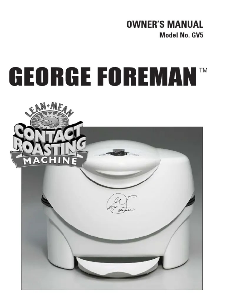 foreman grill manual